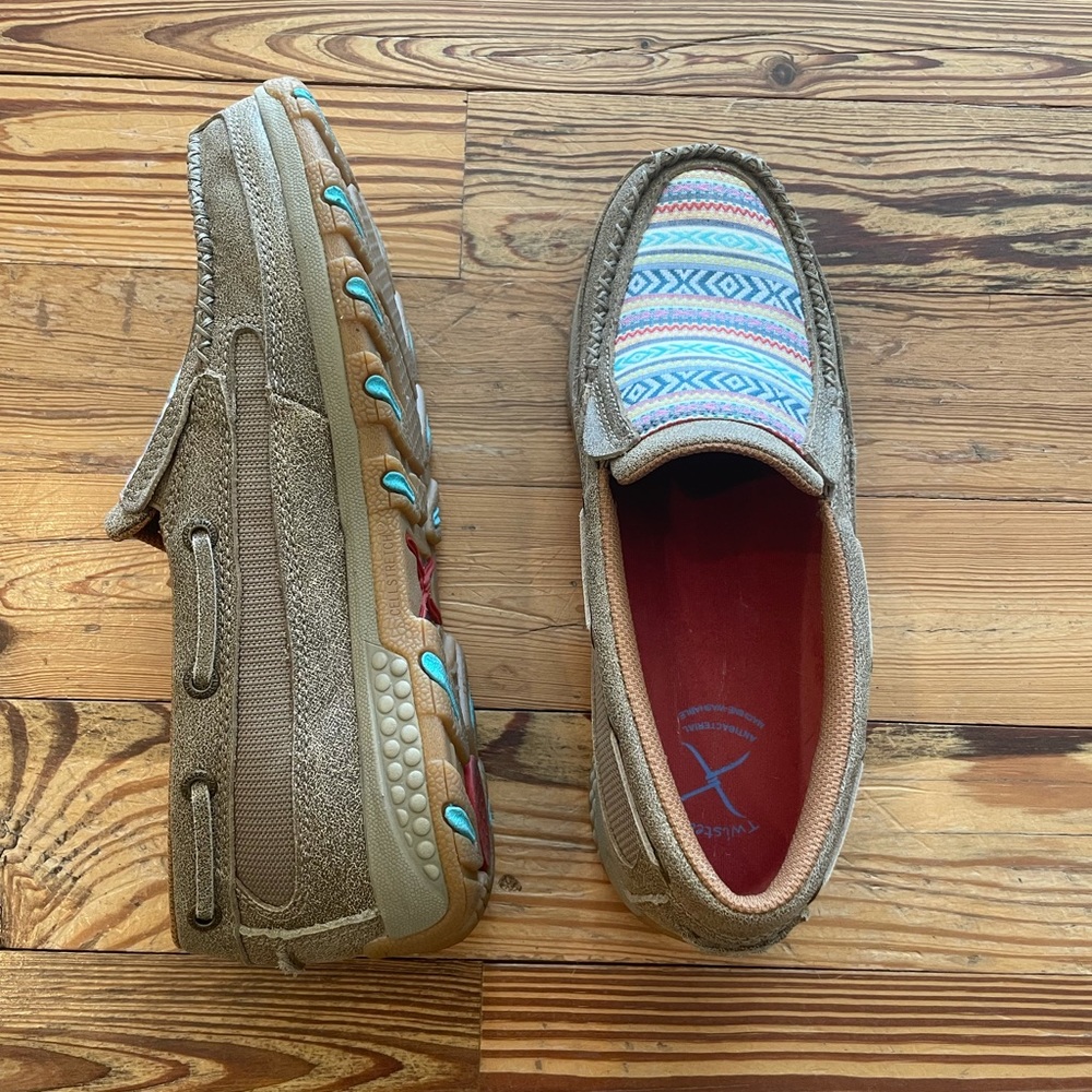 Twisted X Womens Slip on sneakers. Multi color top. New, never worn.